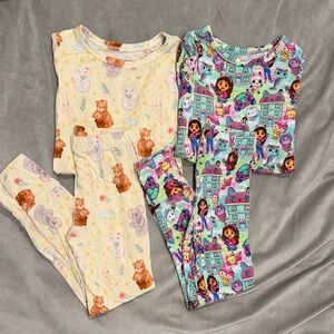Little Snuggles Long Sleeve Bamboo Pajama Set Bundle of 2- Toddler Girl Size 2